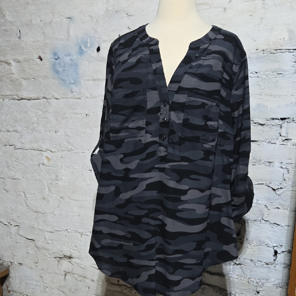 Torrid Black Long Sleeve Blouse